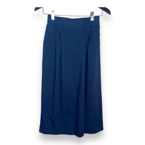 XS VINTAGE UNION MADE MIDI SKIRT BLACK RETRO FUNDAMENTAL THINGS - Picture 1 of 10